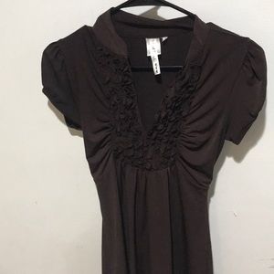 Sexy chocolate brown blouse